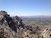 Jutting schist of Squaw Peak